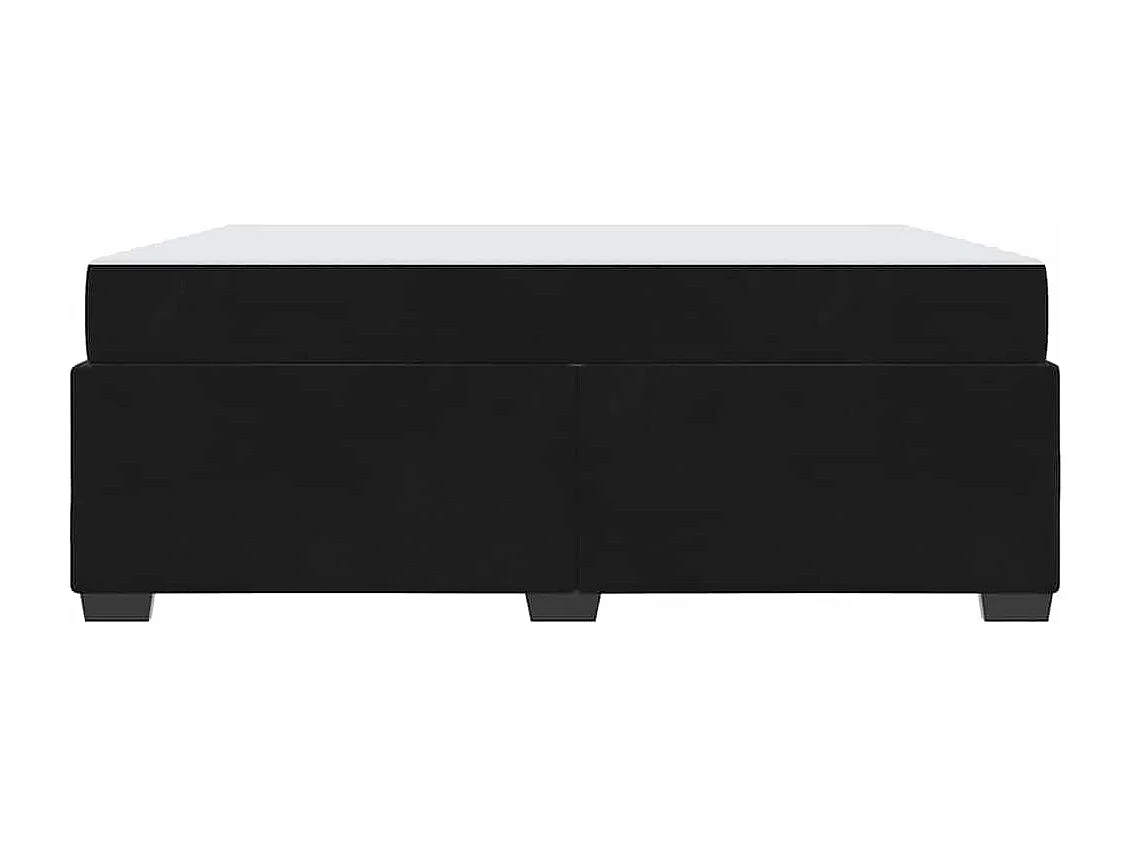 Cadre de lit avec matelas Noir 180 x 200 cm Velours