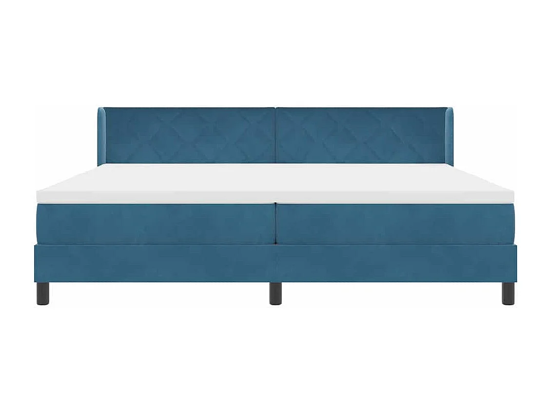 Cadre de lit avec matelas noir 100x200 cm en velours