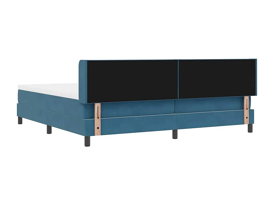 Cadre de lit avec matelas noir 100x200 cm en velours