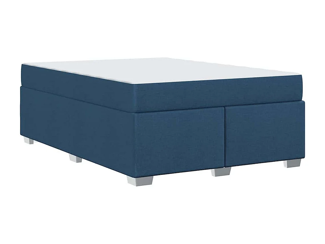 Cadre de lit Bleu 140 x 200 cm tissu