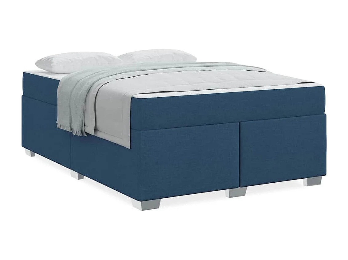 Cadre de lit Bleu 140 x 200 cm tissu