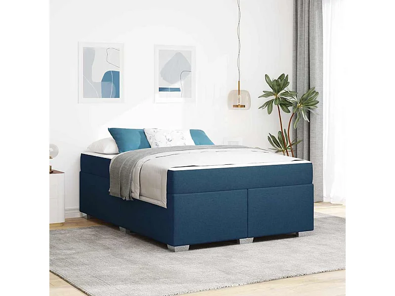 Estrutura da Cama Azul 140 x 200 cm tecido