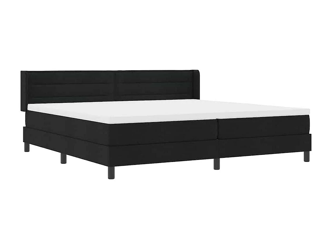 Cama box spring con colchón con colchón Negro 200 x 200 cm