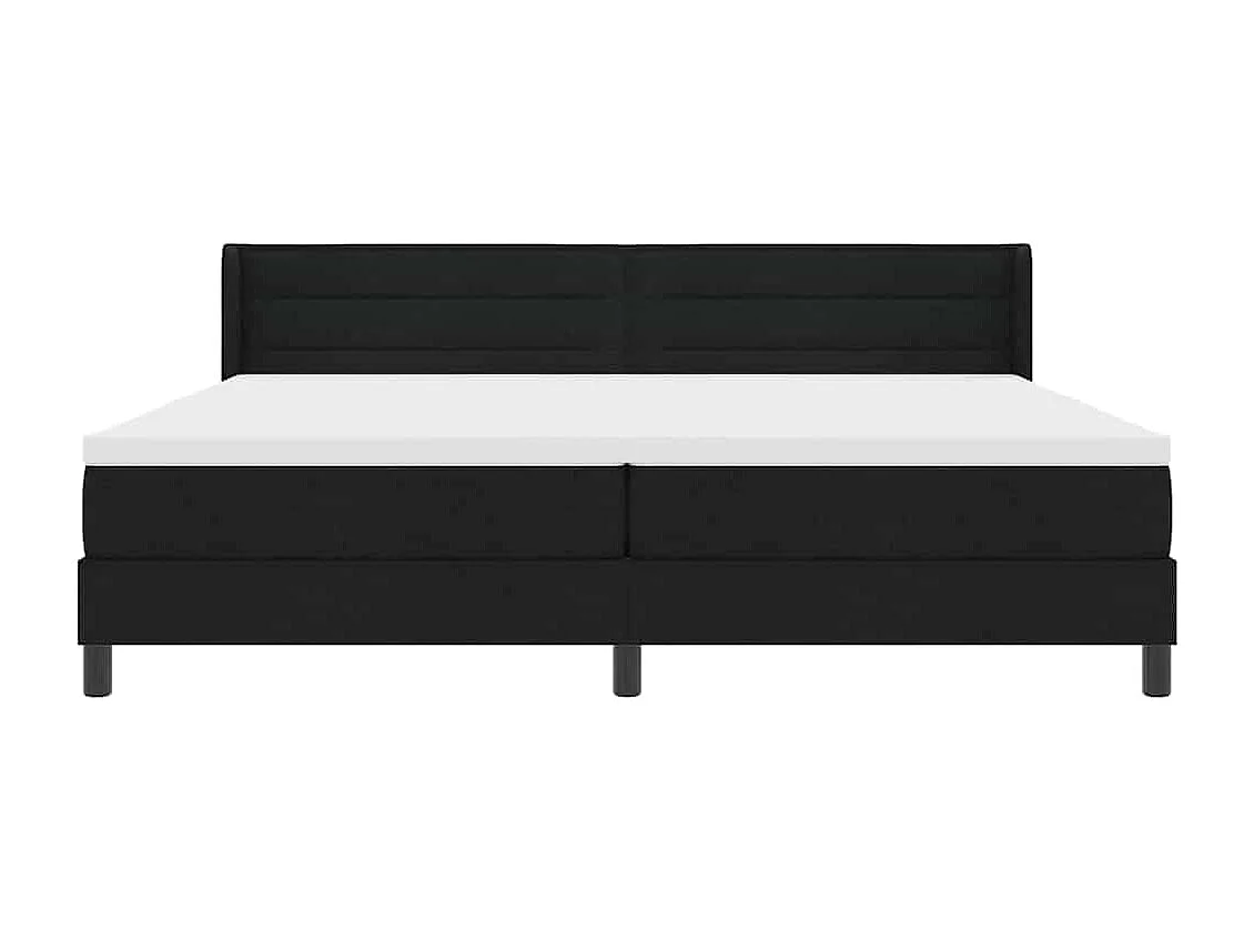 Cama box spring con colchón con colchón Negro 200 x 200 cm
