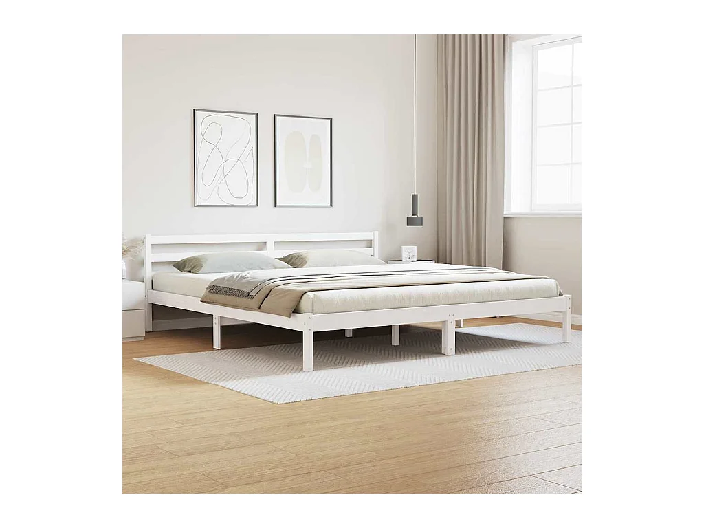 Marco de Cama 210 x 200 cm Madera maciza de pino