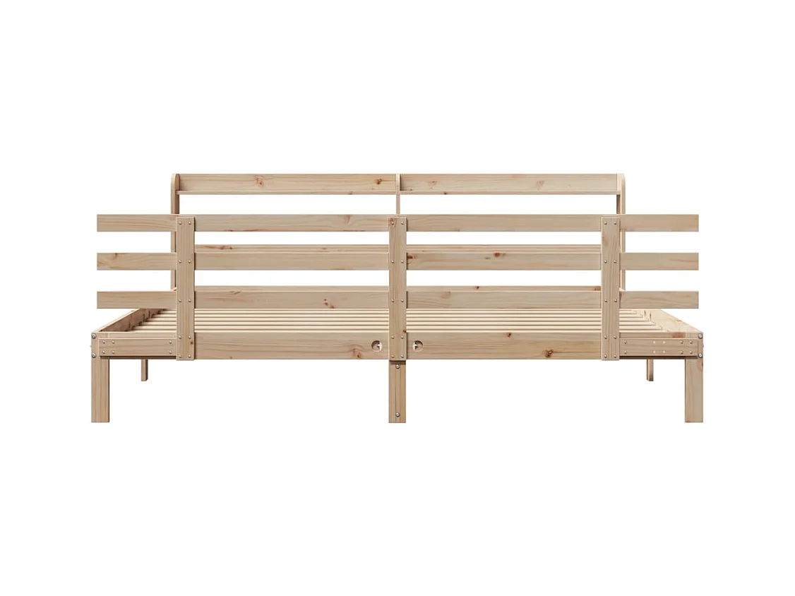 Cadre de lit avec tête de lit sans matelas 200x200 cm