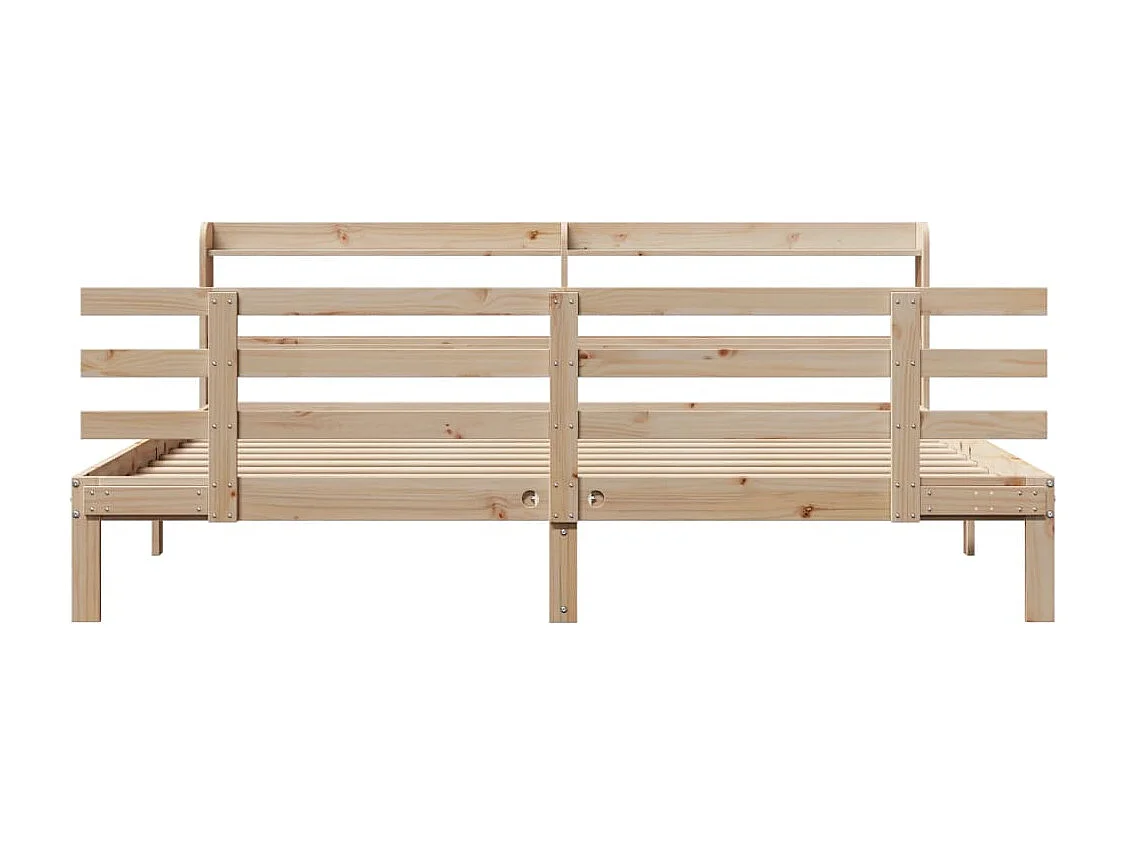 Cadre de lit avec tête de lit sans matelas 200x200 cm