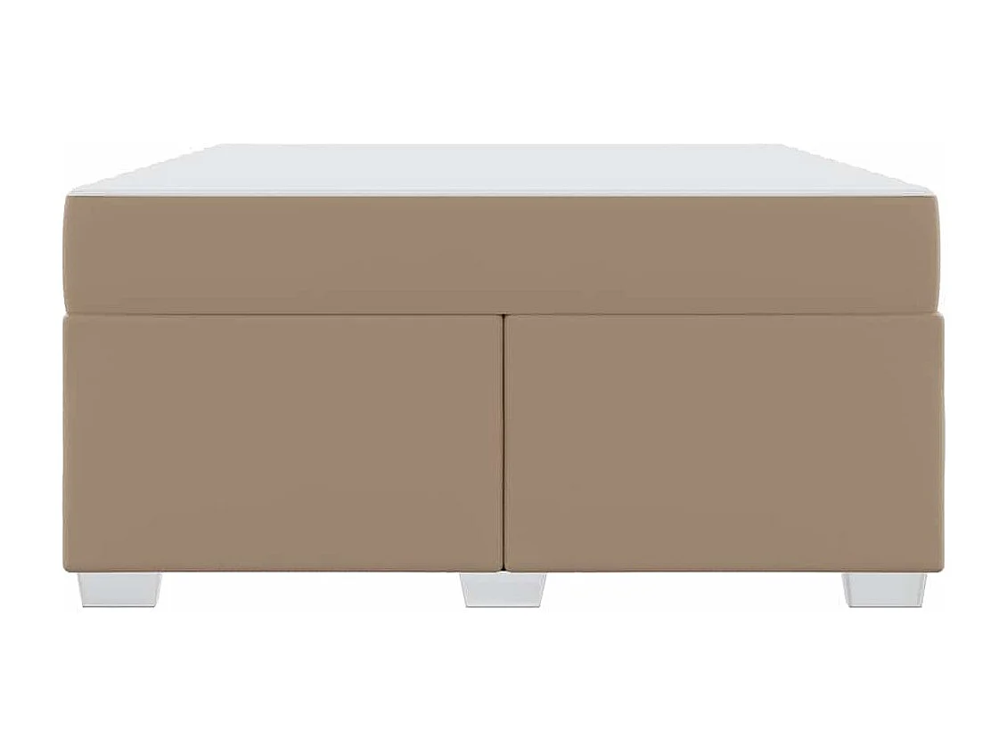 Cadre de lit Cappuccino 140 x 200 cm Faux cuir