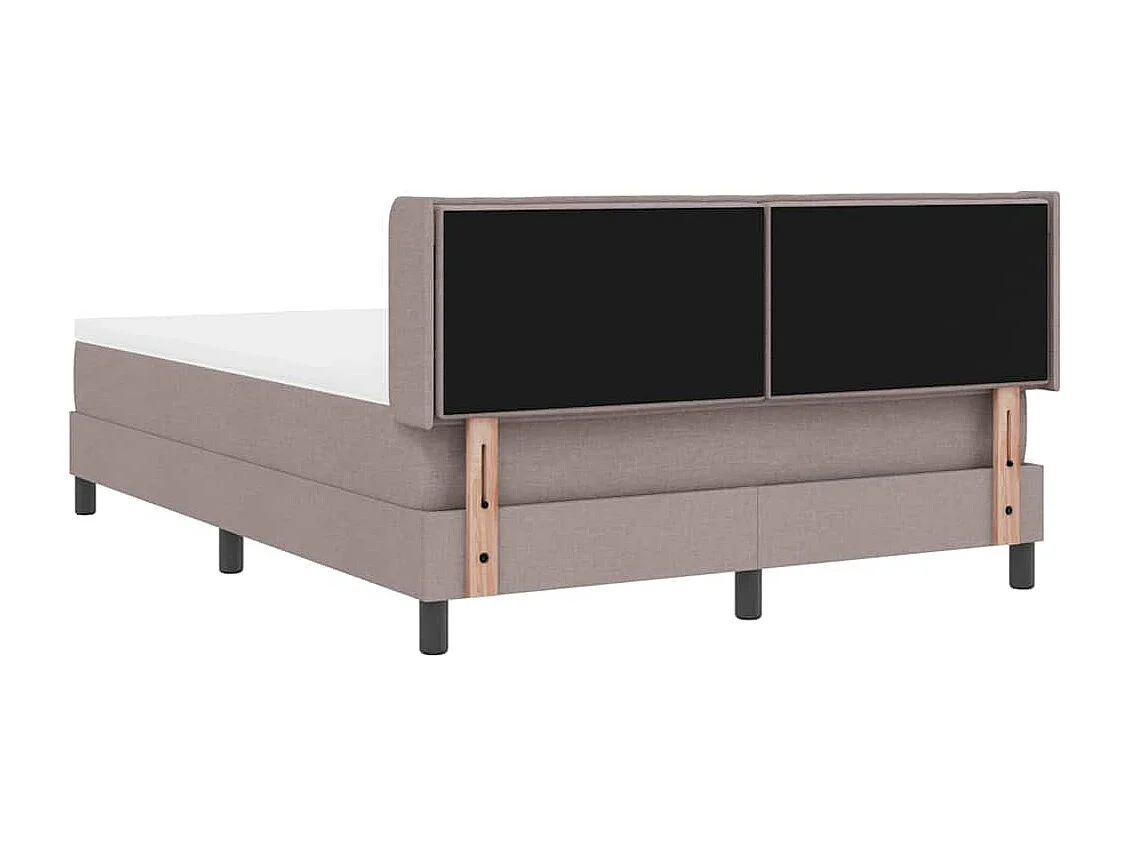 Cadre de lit avec matelas avec matelas Taupe 160 x 200 cm