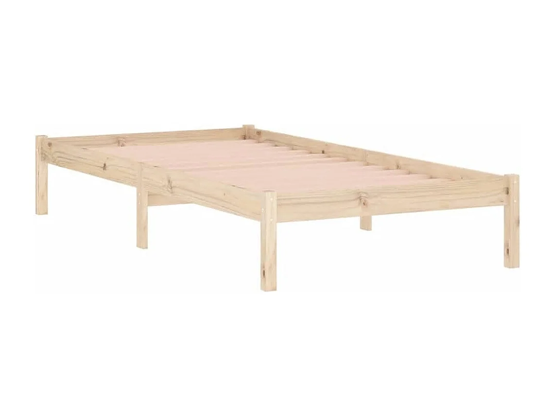 Cama sem colchão 100x190 cm Twin madeira de pinho maciça