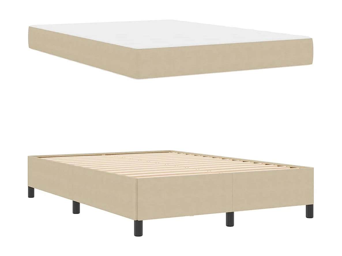 Estructura de cama Verde grisáceo 140 x 190 cm Telas de pana