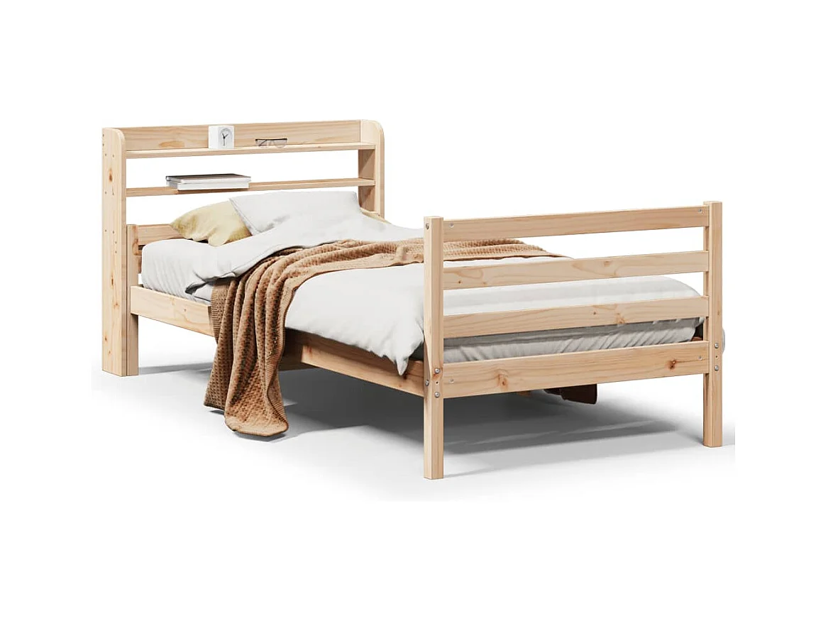 Cadre de lit avec tête de lit sans matelas 90x200 cm