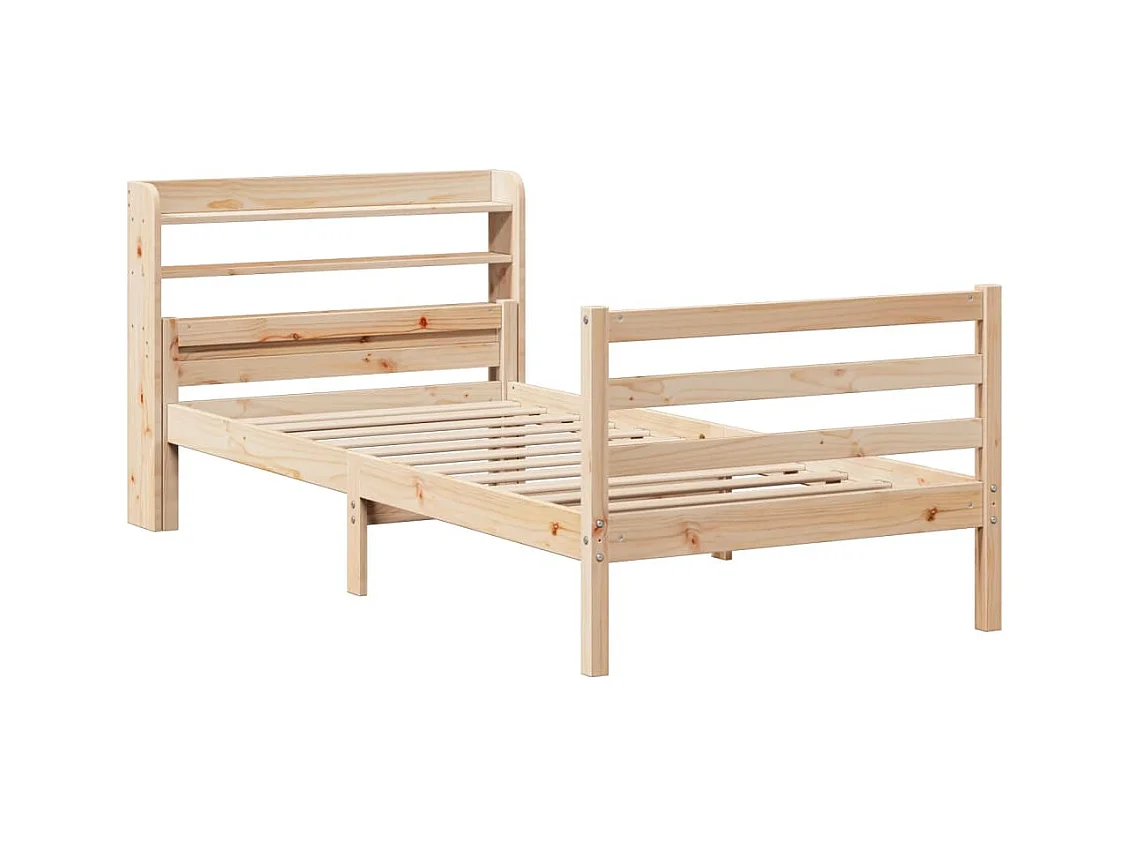 Cadre de lit avec tête de lit sans matelas 90x200 cm