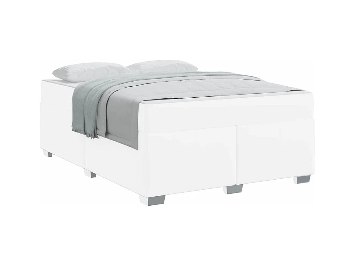 Cadre de lit Blanc 160 x 200 cm Faux cuir