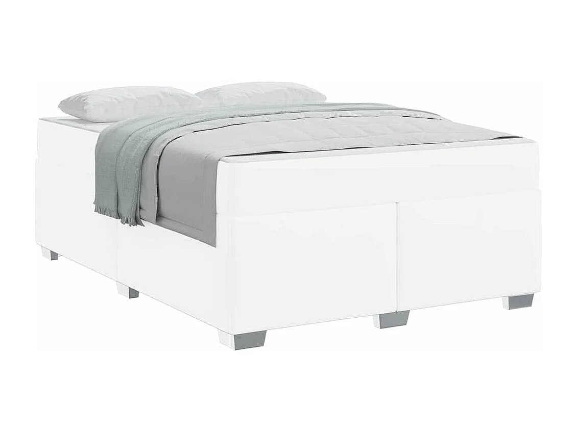 Cadre de lit Blanc 160 x 200 cm Faux cuir