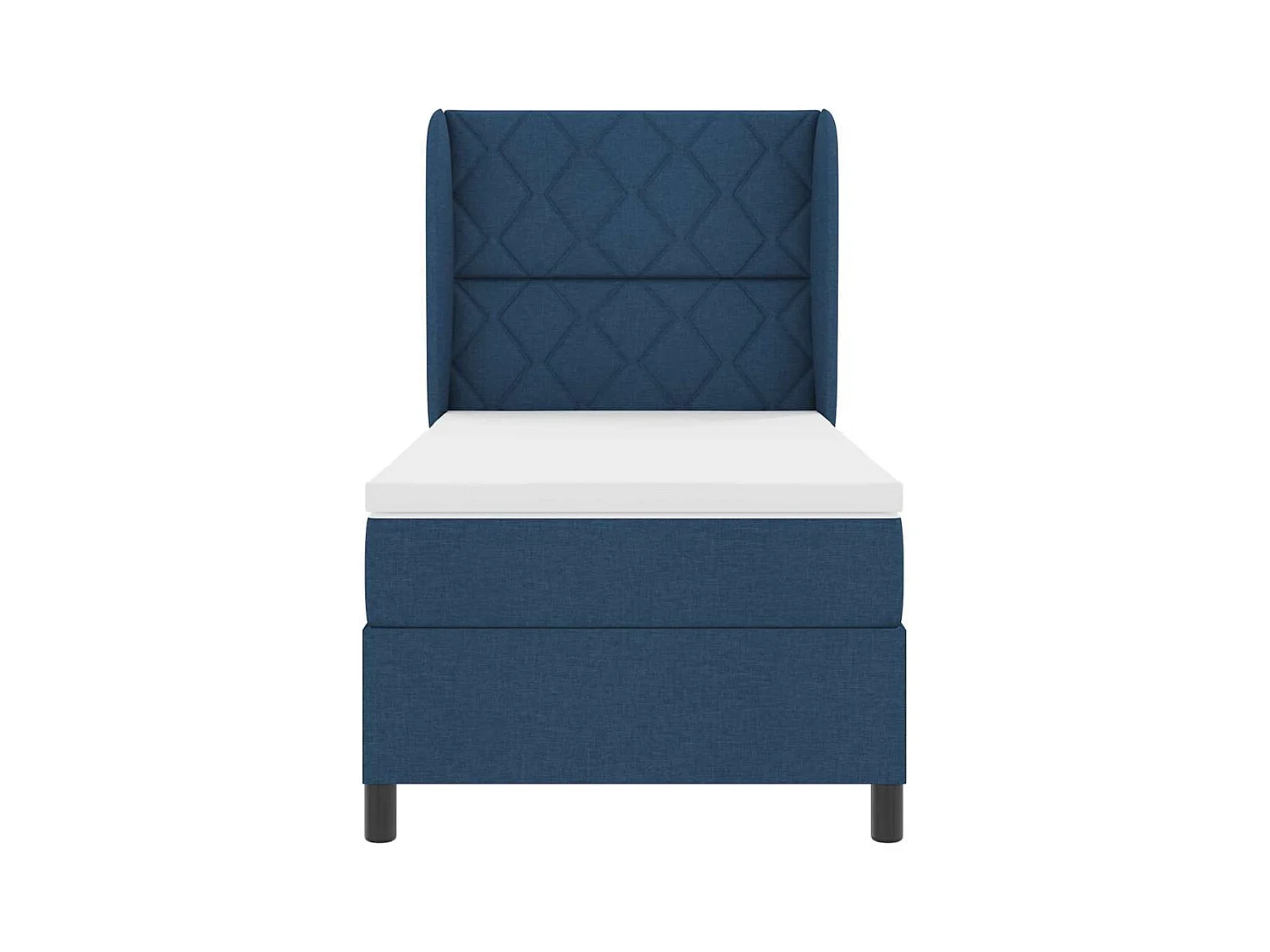 Boxspring bed met matras met hoofdeinde Blauw 100 x 200 cm Stof