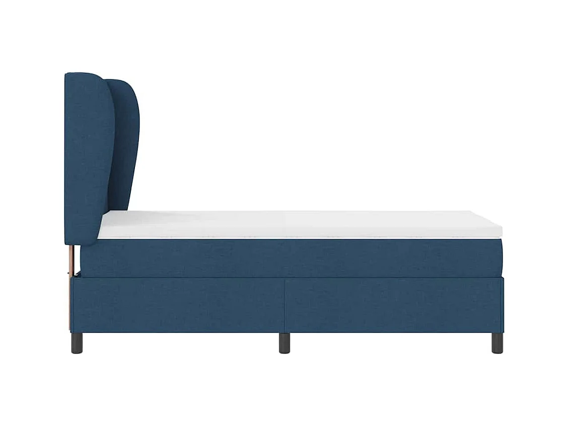 Boxspring bed met matras met hoofdeinde Blauw 100 x 200 cm Stof