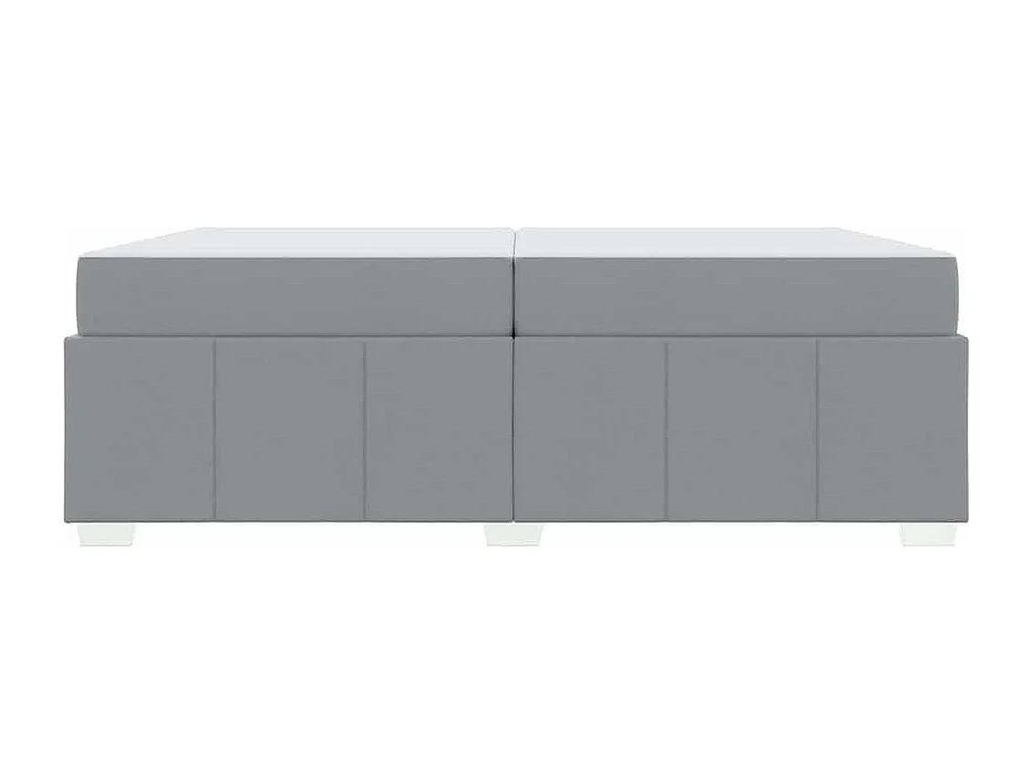 Bedframe met matras Lichtgrijs 200 x 200 cm Stof