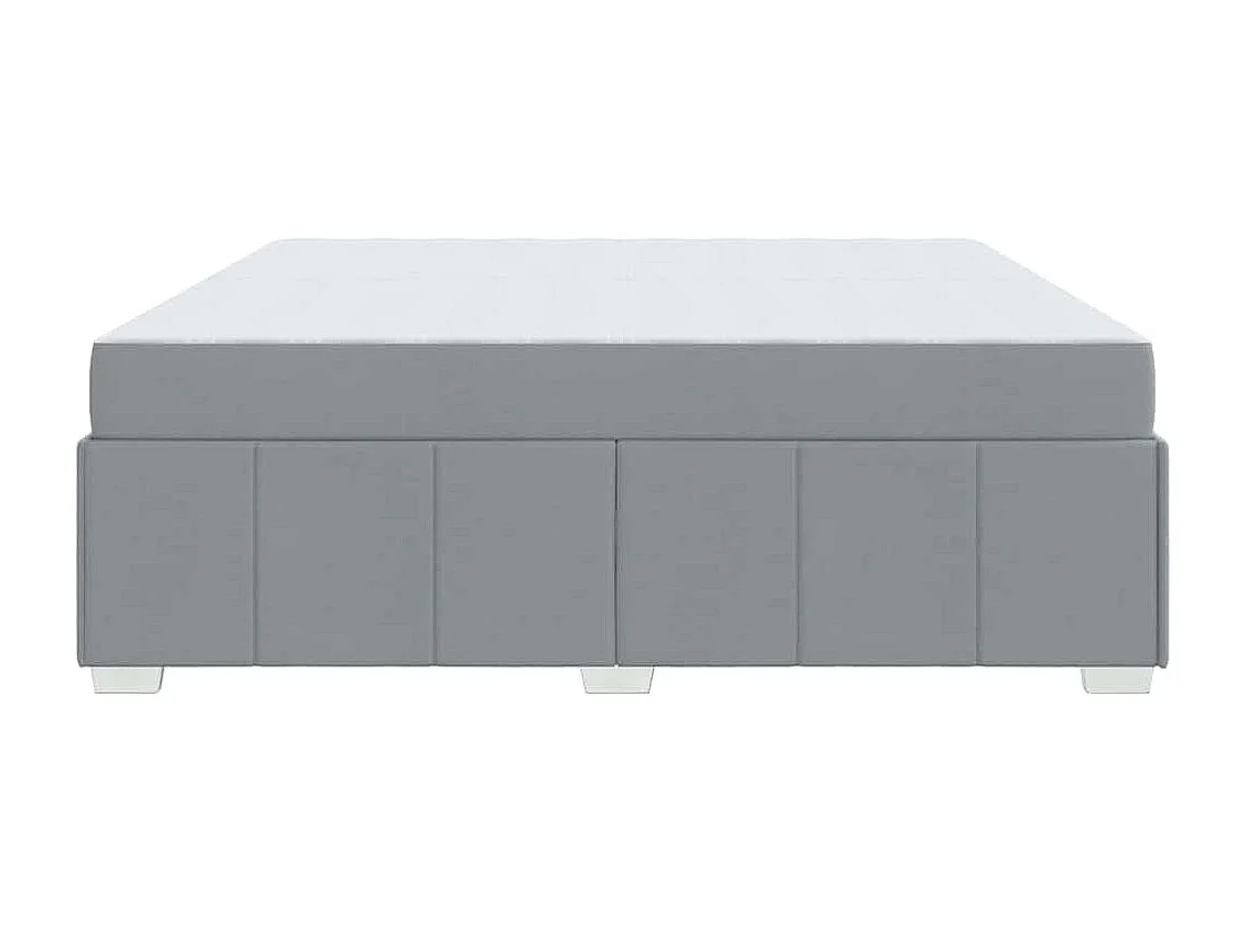 Bedframe met matras Lichtgrijs 200 x 200 cm Stof