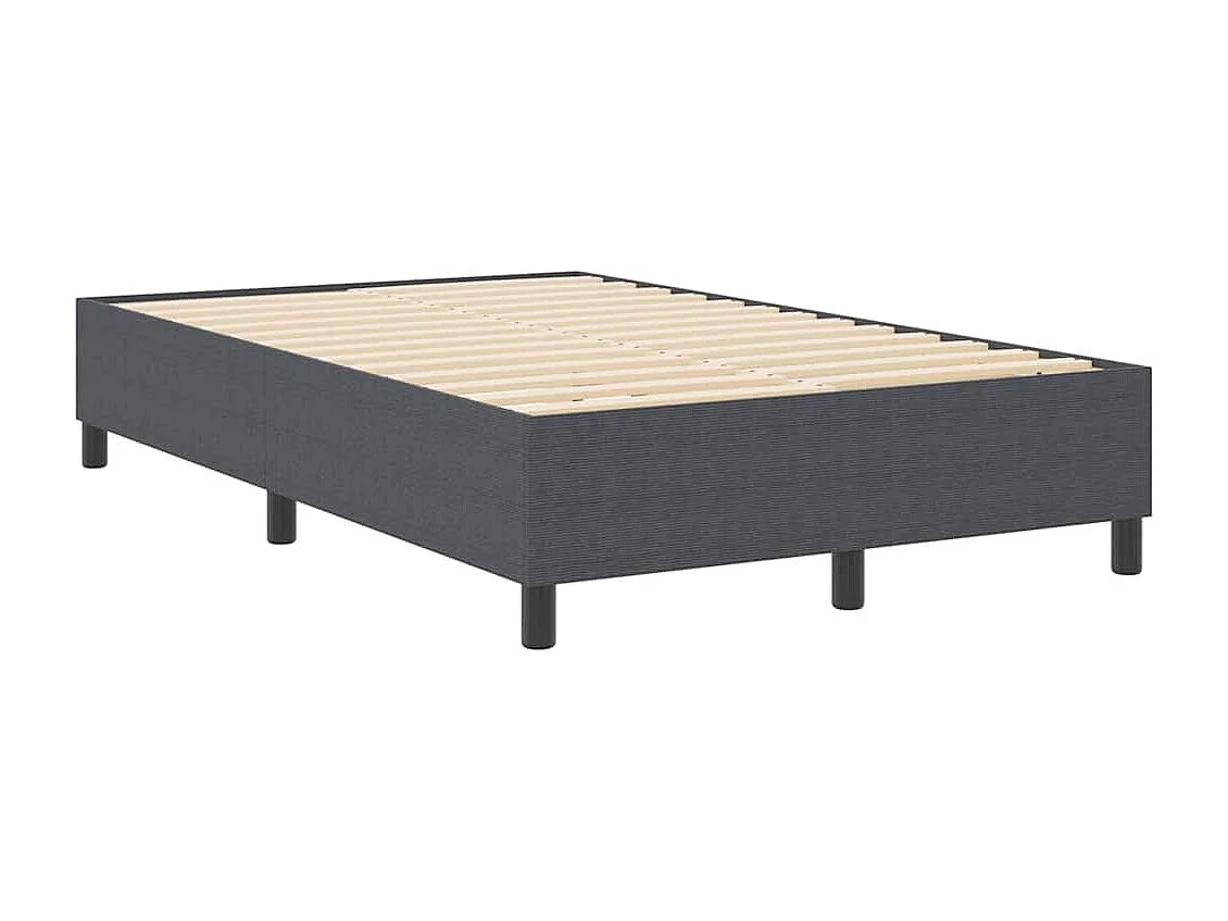 Boxspring bed Donkergrijs 120 x 190 cm Katoenen stof