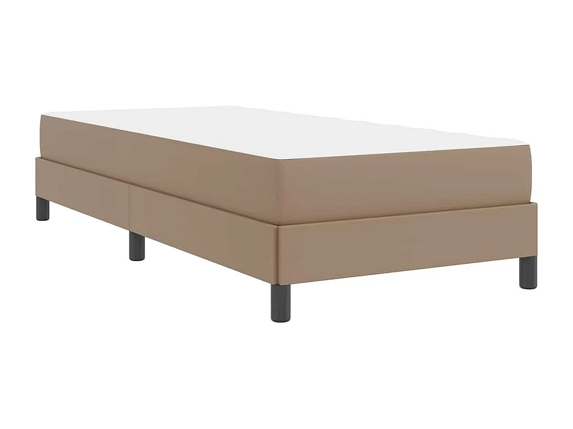 Cama con colchón Capuchino 100 x 200 cm Cuero sintético