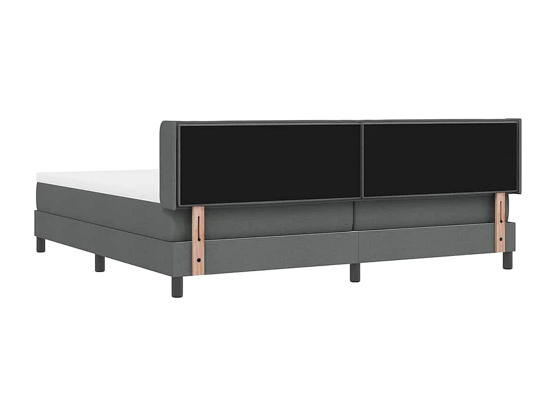 Cama box spring con colchón Gris oscuro 200 x 200 cm