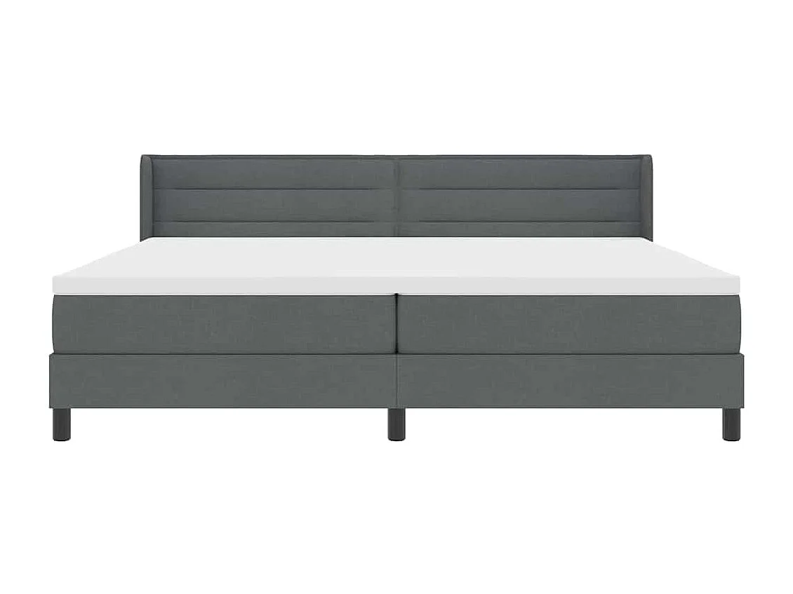 Cama box spring con colchón Gris oscuro 200 x 200 cm