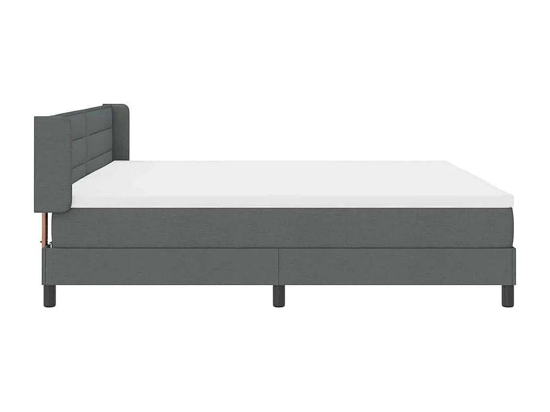Cama box spring con colchón Gris oscuro 200 x 200 cm