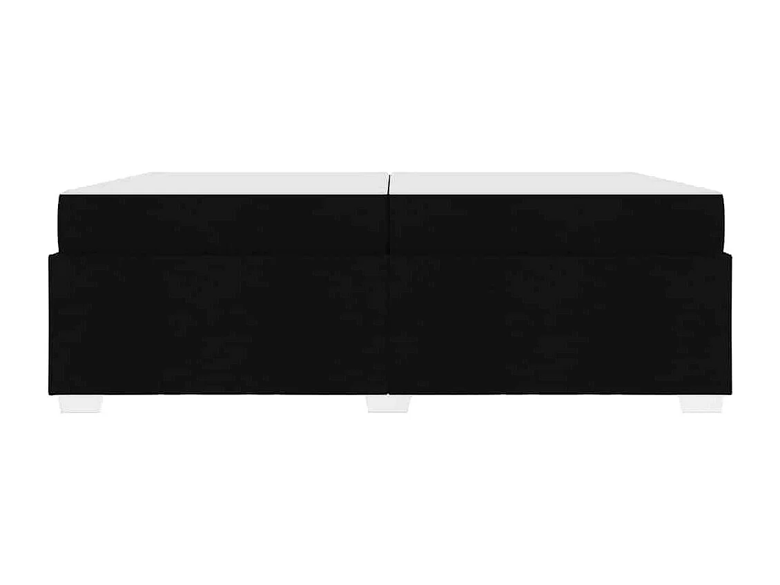 Cadre de lit avec matelas Noir 200 x 200 cm tissu