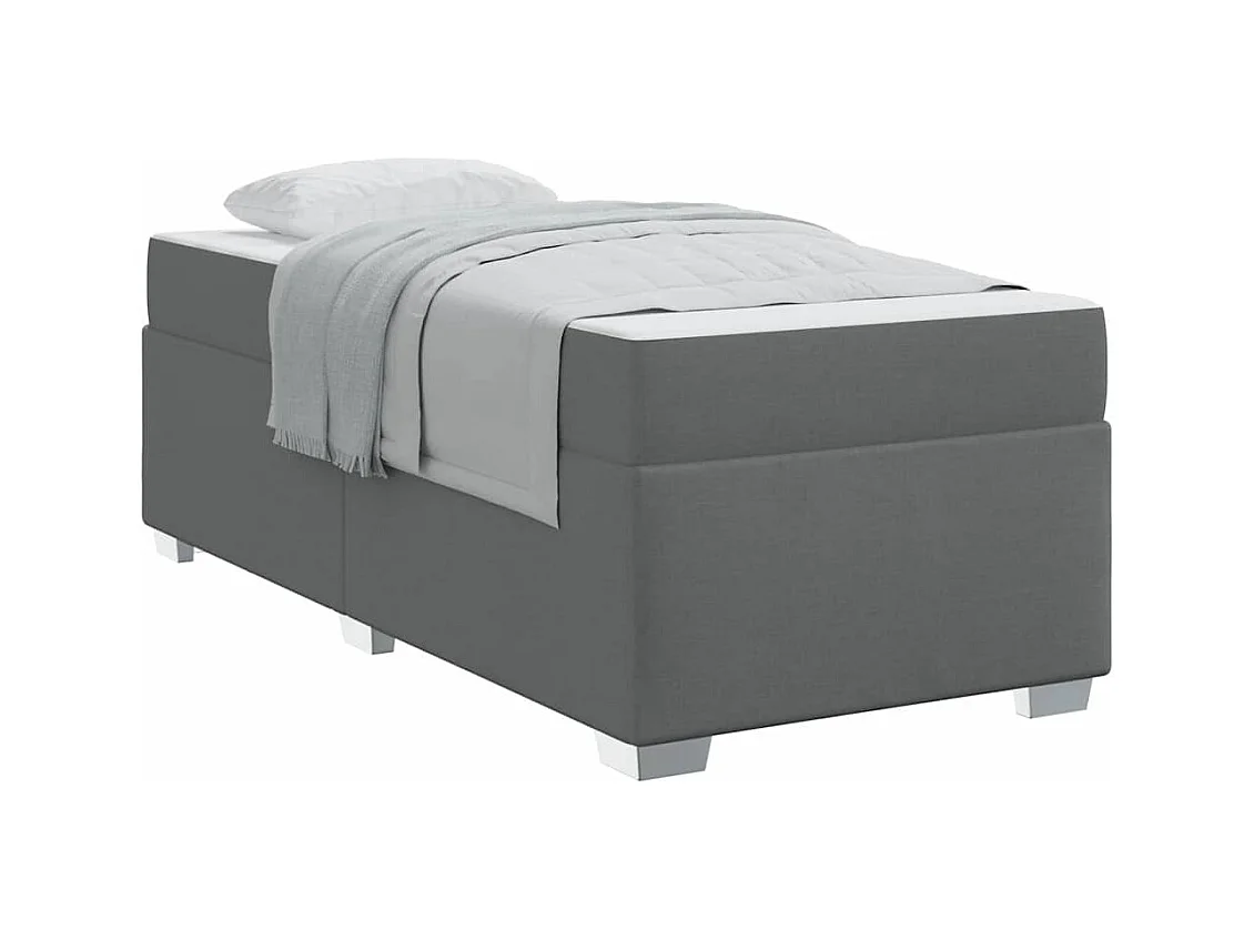 Estructura de cama Gris oscuro 90 x 200 cm tela