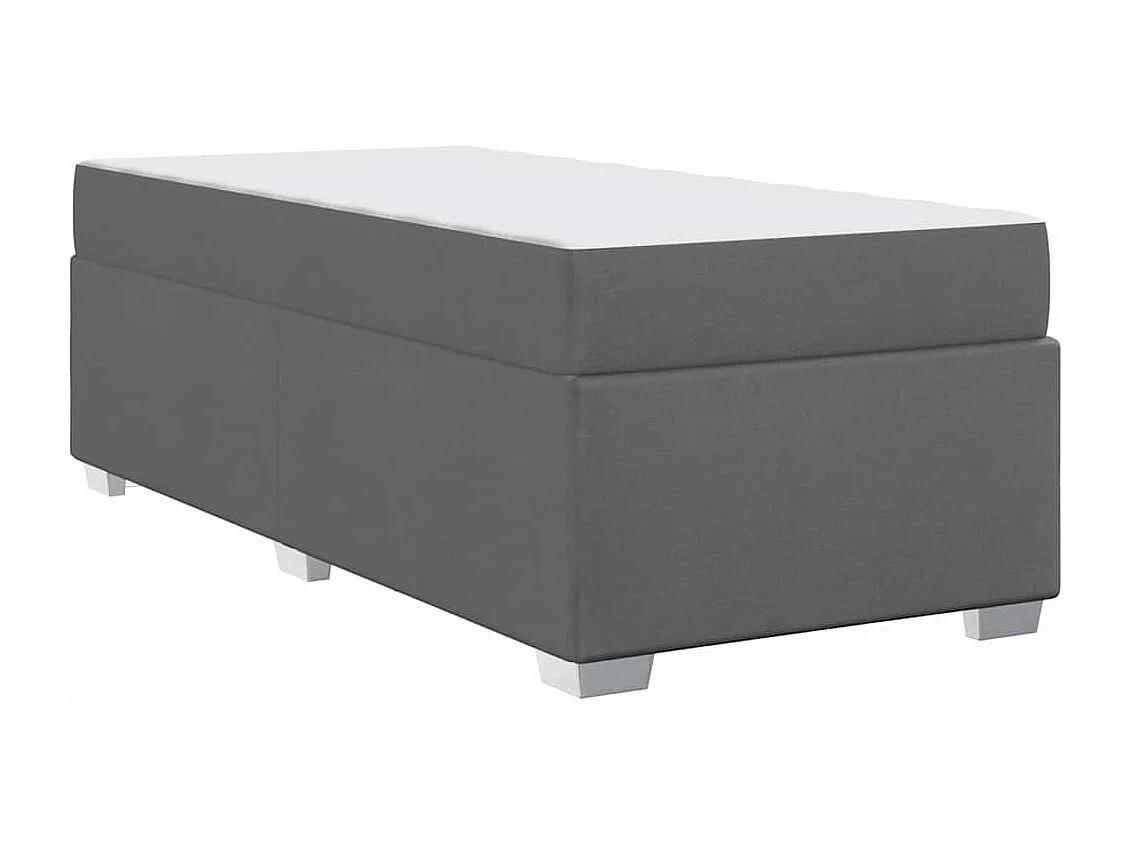 Estructura de cama Gris oscuro 90 x 200 cm tela