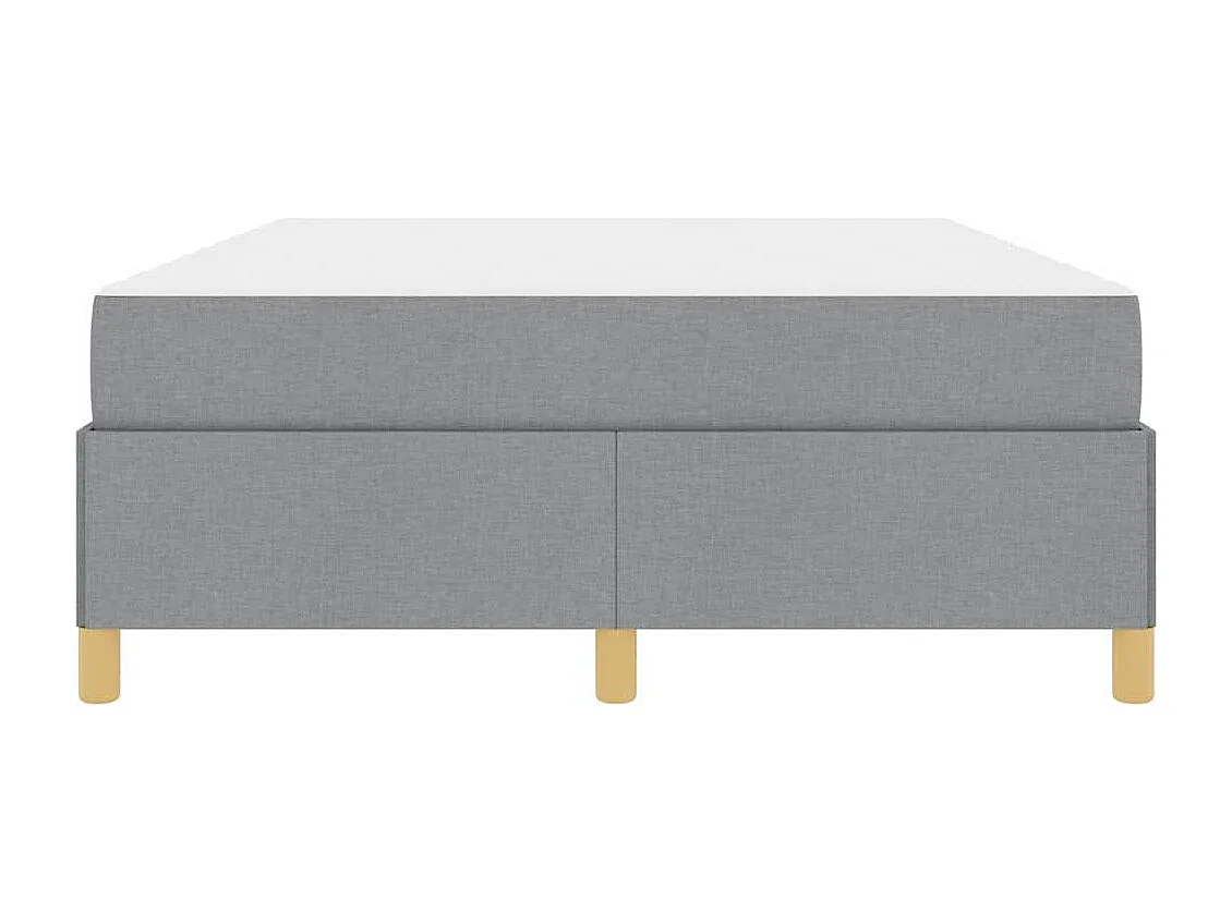 Cama Box Cinza Claro e Branco e Cinza Claro 160 x 200 cm tecido