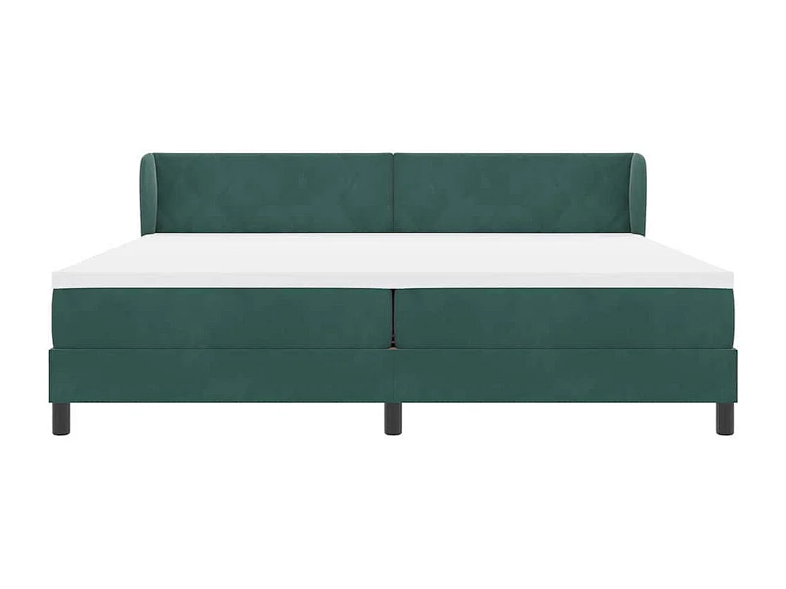 Cadre de lit avec matelas gris foncé 80x200 cm en velours