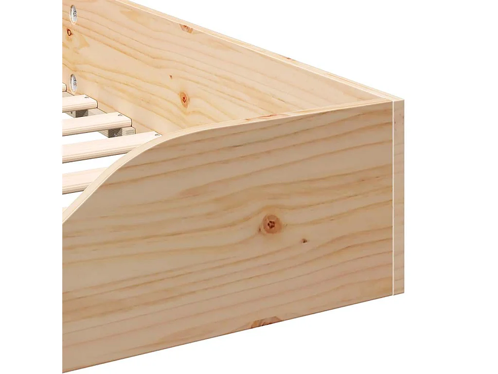 Estructura de cama Marrón 80 x 210 cm Madera maciza de pino