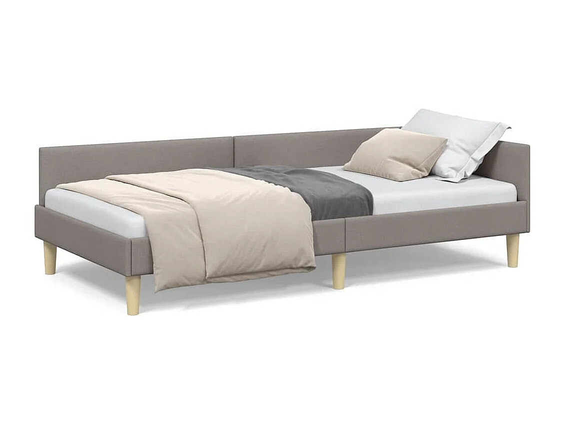 Estructura de cama en esquina Otro Manual Taupé 90 x 190 cm