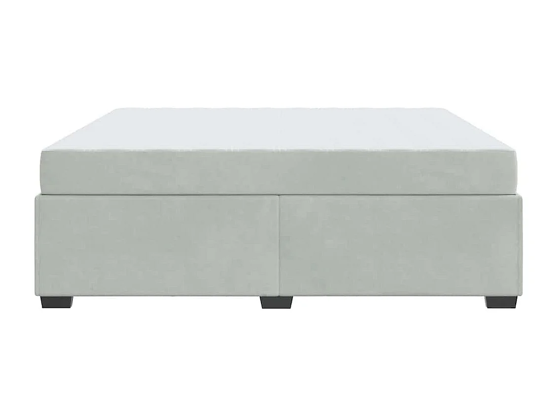 Cadre de lit avec matelas Gris clair 180 x 200 cm Velours