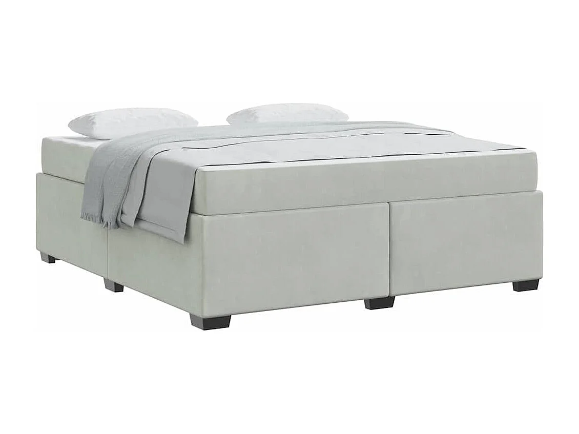 Estrutura de cama com colchão Cinzento-claro 180 x 200 cm