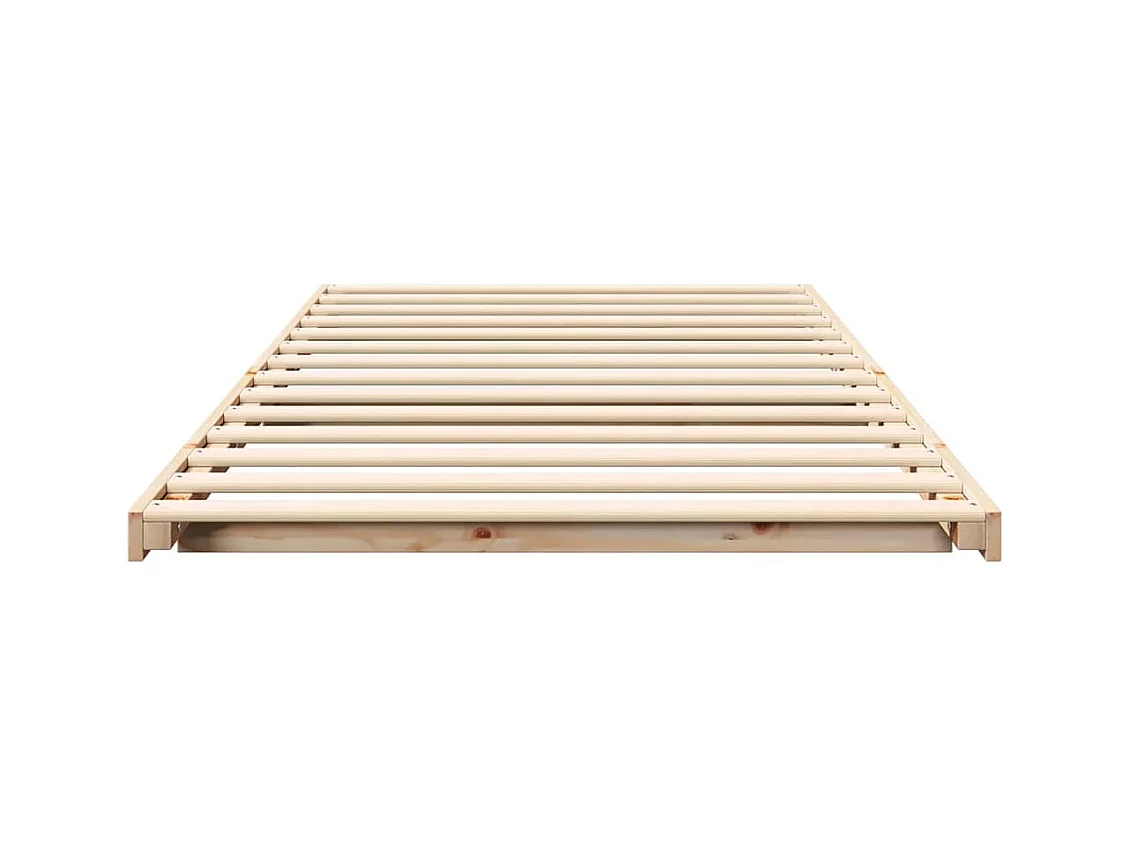 Estructura de cama Marrón 100 x 220 cm Madera maciza de pino