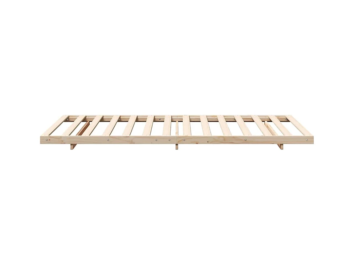 Estructura de cama Marrón 100 x 220 cm Madera maciza de pino