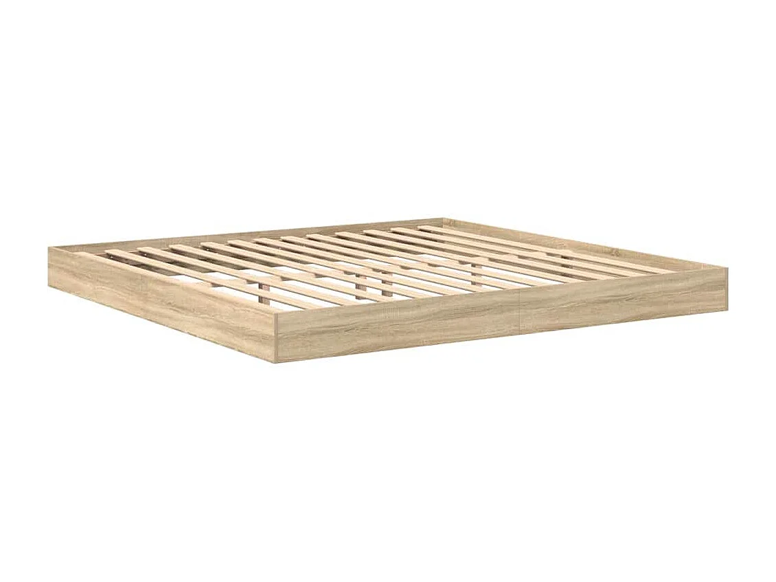 Cama con Estantería con cabecera Roble Sonoma 180 x 200 cm