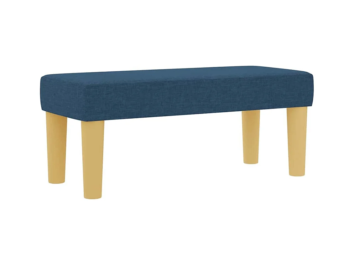 Cadre de lit avec matelas Bleu 80 x 200 cm tissu
