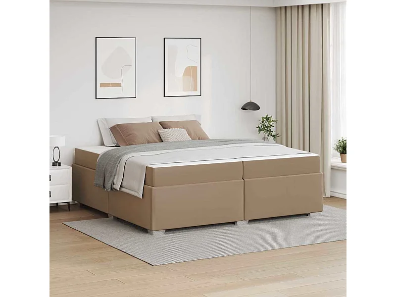 Estructura de cama Capuchino 200 x 200 cm Cuero sintético