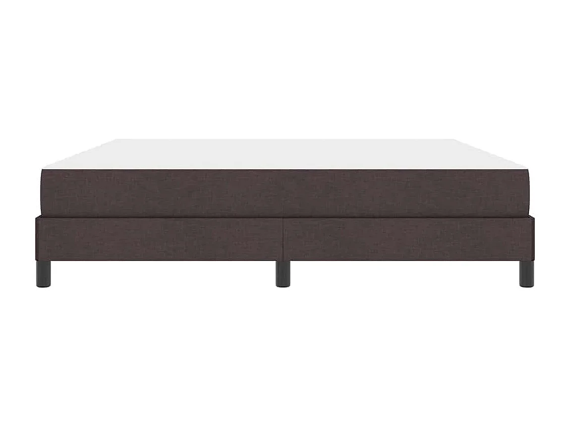 Cama tipo Box Spring Marrón oscuro 180 x 200 cm tela