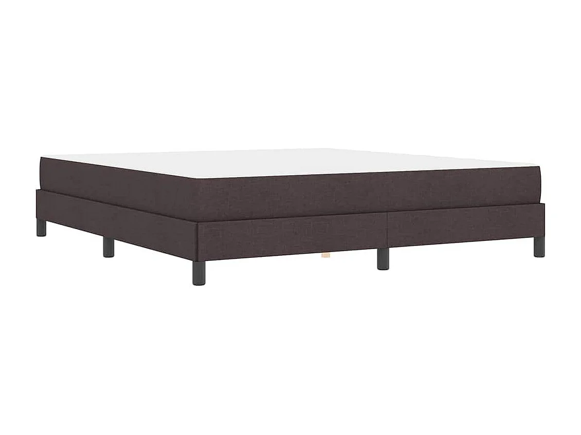 Cama tipo Box Spring Marrón oscuro 180 x 200 cm tela