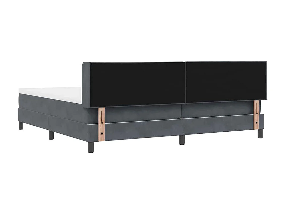 Cadre de lit avec matelas noir 100x200 cm en velours