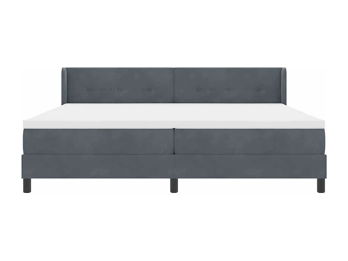 Cadre de lit avec matelas noir 100x200 cm en velours