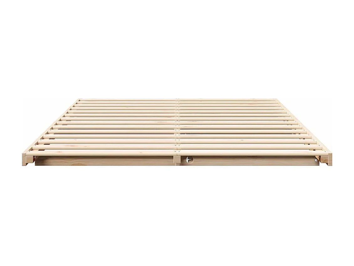 Estructura de cama Marrón 160 x 210 cm Madera maciza de pino