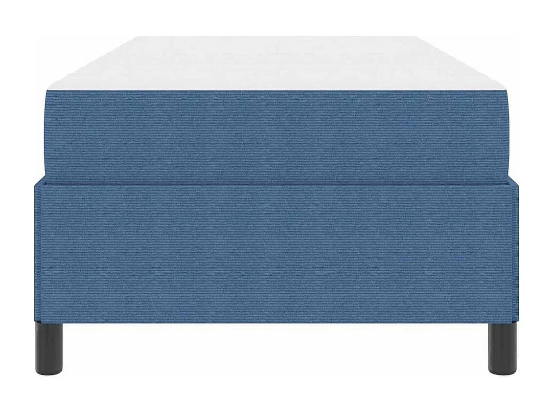 Cadre de lit Bleu 80 x 200 cm Tissu en velours côtelé