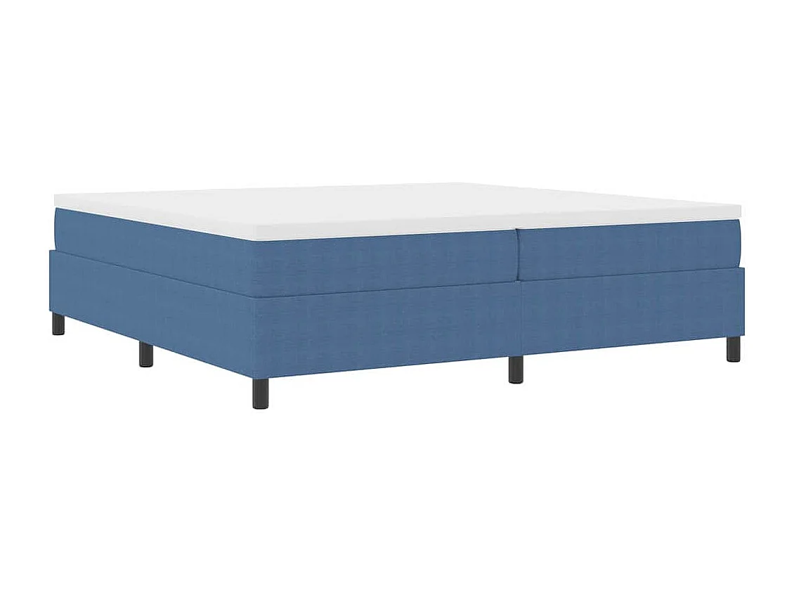 Cama tipo Box Spring Azul 200 x 200 cm Telas de pana