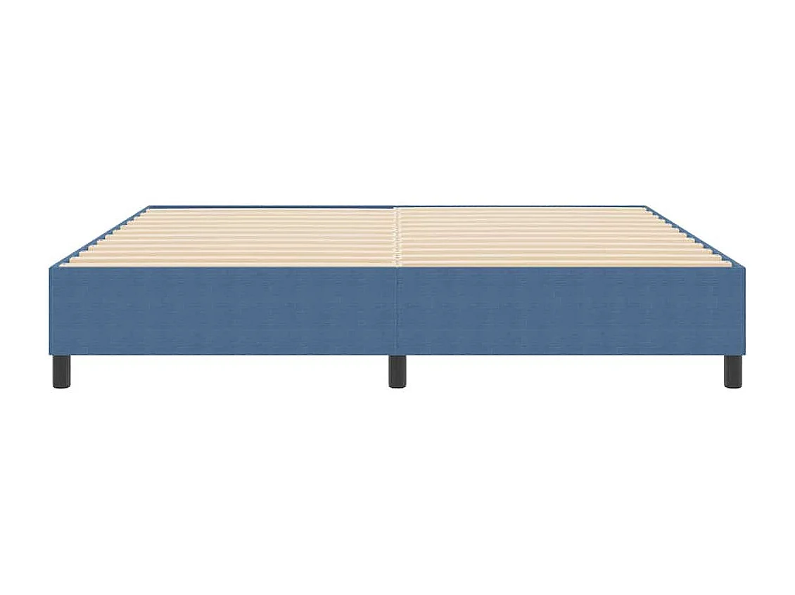 Cama tipo Box Spring Azul 200 x 200 cm Telas de pana